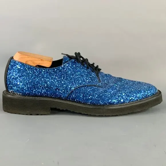 slim fit dress slacks Light Blue Glitter Smoking Loafer 7 / Light Blue main image 0